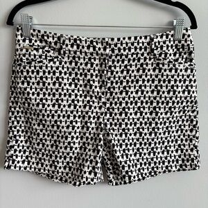 White House Black Market Monochrome Patterned Shorts